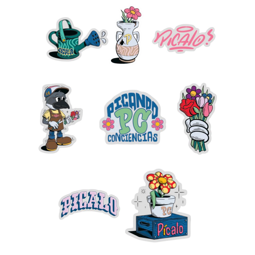 Pícalo Sticker Pack (Pitirre Florista)